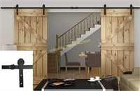 EWEI'S 13' Steel Double Sliding Barn Door Hardware