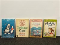 (4)Childrens Books Charlottes Web, Christmas Carol