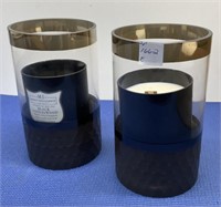 Bronze Color Trim Candleholders 8” h