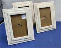 White Stone Style Photo Frames 3 PCs