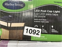 HARBOR BREEZE LED POST CAP LIGHT RETAIL $70