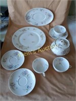 Limoges Porcelain Tea Cups Platter Etc