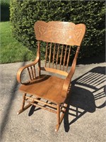 Unique Wooden Rocking Chair