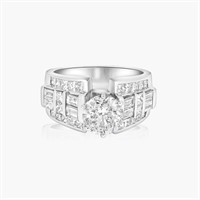 18K WHITE GOLD 1.59CT CENTER STONE 1.84CT DIAMOND