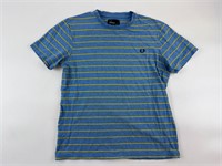 Fred Perry Blue Stripe T-Shirt Men's Medium