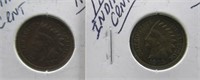 (2) Indian Head Cents. Dates: 1909-S, 1909.