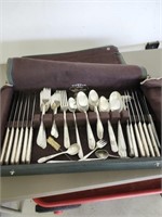 Silverware collection with case
