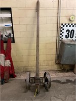 2 wheel HD solid oak stake puller 11’handle