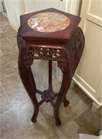 Plant stand with marble inlay 36" x 16"