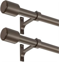 2 Pack Bronze Curtain Rods 72 To 144 Inch,