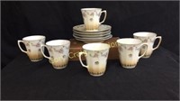 (6) cups and (5) plates china, Made in Germany,
