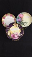 (3) misc. hand painted plates