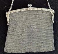 Antique Sterling Silver Mesh Purse