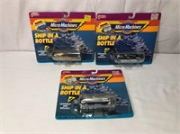 Rare Vintage 1990 Micro Machines Ships In Bottles