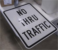 No thru traffic sign