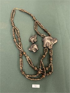 Elephant Necklace and Earrings made in India