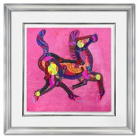 Lu Hong, "Chinese Zodiac - Metal Horse" Framed Ori