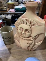 Clay Vase Eclipse Design 2 Sided Different Design