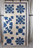 Judy Roche Antique BLUE HAWAIIAN Quilt