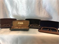 4- PAIR OF VINTAGE EYEGLASSES ALL WITH CASES