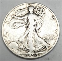1929-D Walking Liberty Half Dollar F
