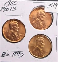 1950-P/D/S U.S. Cents