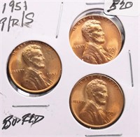 1951-P/D/S U.S. Cents