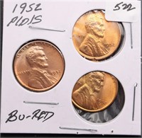 1952-P/D/S U.S. Cents