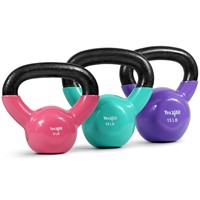 Yes4All Combo Kettlebells Vinyl Coated Weight Sets