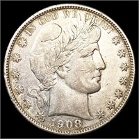 1908-O Barber Half Dollar CLOSELY UNCIRCULATED