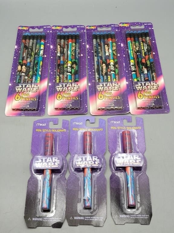 New Star Wars Pencils, Pens 1996,1997