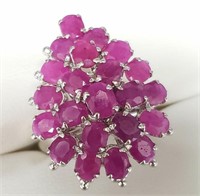 $950 Silver Ruby 10.2G(8.8ct) Ring