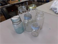 6 old jars