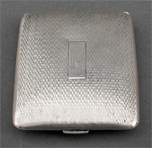 Elgin Art Deco Sterling Silver Cigarette Case