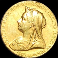 1897 Victoria Diamond Jubilee Gold Medal UNC