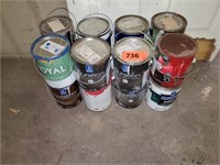 LOT MISC. CANS OF PAINT- UNKNOWN AMOUNTS