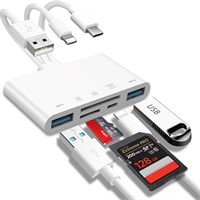 5-in-1 Card Reader for i-Phone/i-Pad, USB A/C
