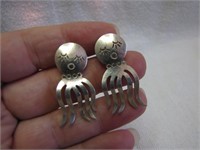 Taxco Mexico 925 Sterling Silver Octapus Earrings