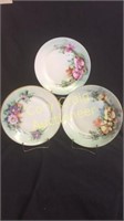 (3) Hand painted plates (unmarked)
