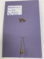 9kt Gold 1920 Wembley Lion Stick Pin