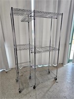 Steel Wire Shelving w/ Wheels