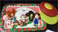 Strawberry shortcake tin tray with little mermaid