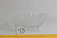 Footed Lead Crystal Bowl - Cut Crystal w/Some