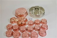 Lot of vintage Jell-O Molds and Bundt Pan (Made