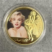 Marilyn Monroe 24k Gold Plated Novelty Coin