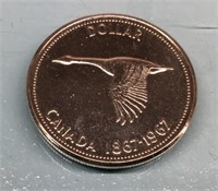1967 Canadian silver dollar