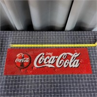 T6 Coca -cola Sign Plastic 29 X 9.5