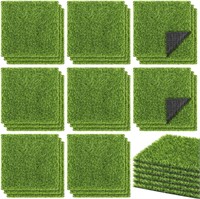 30 Pieces Artificial Grass Mat 12 x 12 Inch