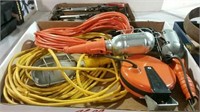 Miscellaneous tools, drop cord and trouble light