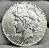 1935 Peace Silver Dollar Unc.